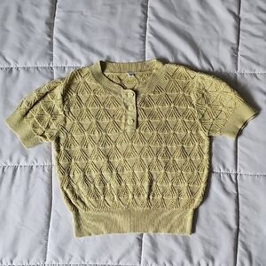 Textured Short Sleeve Knit Pullover (2-3T)